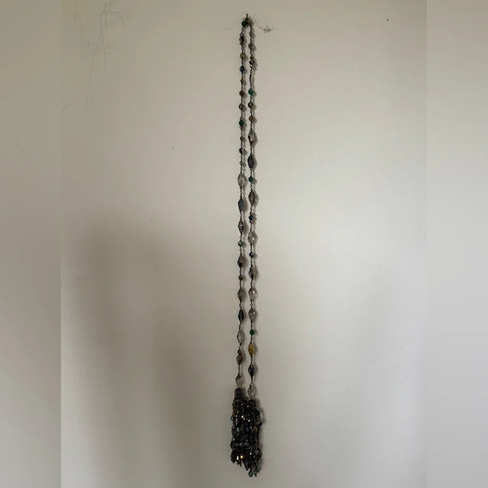 SWAROVSKI Rare Retired Byzance Scarf Crystal Tassel Bangle Necklace